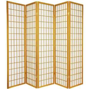   ft. Tall Window Pane Shoji Screen  5_Panel   Honey: Home & Kitchen
