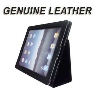  caseen Black Genuine Leather Magnet Sleep Smart Case w 