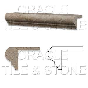 Ivory Travertine Corner   Ogee Stair Tread Trim Liner  