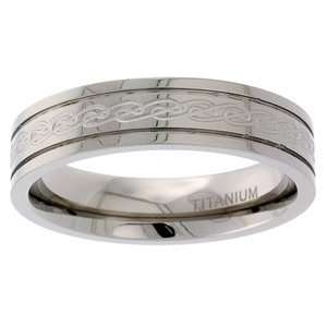   Knot work and Raised Edges Wedding Band. LIFETIME WARRANTY. Jewelry