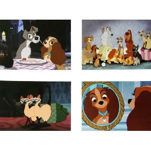    Disney Lady & Tramp 50th Lithographs Set of 4: Toys & Games