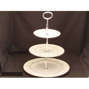  Waterford China Bassano Hostess Tray 3 Tier Kitchen 