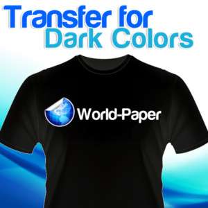HEAT PRESS LASER PRINTER TRANSFER PAPER dark Clr 50 Pk  