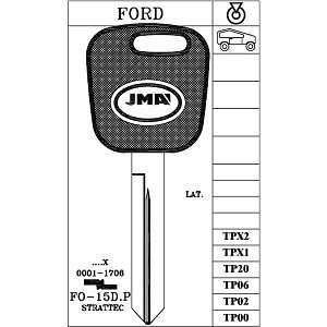  Key Blank, Ford H72PT W/O Transponder
