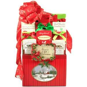 Tis The Season Christmas Holiday Gourmet Food Gift Basket   SIZE 