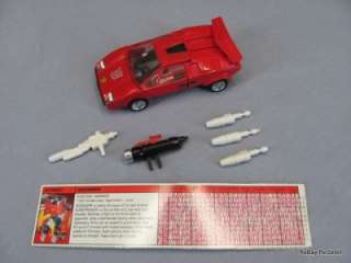 Transformers Sideswipe G1 Autobot Vehicle Masters 1984 Hasbro COMPLETE 