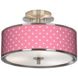  Mini Dots Pink Giclee Glow 14 Wide Ceiling Light