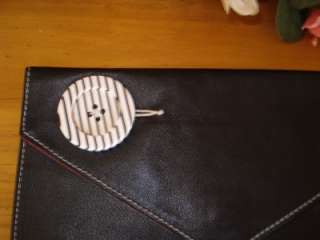 FELIX REY Buttery Soft Black Leather Envelope/Clutch  