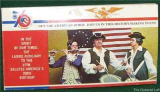 VFW Ladies Auxiliary Book of 24 Bicentennial Postcards  