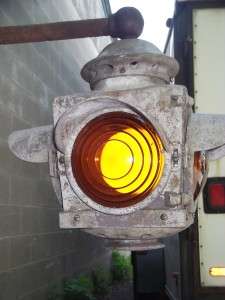 1950 Crouse Hinds Traffic Light Beacon on Iron Bracket 4 Way Amber 