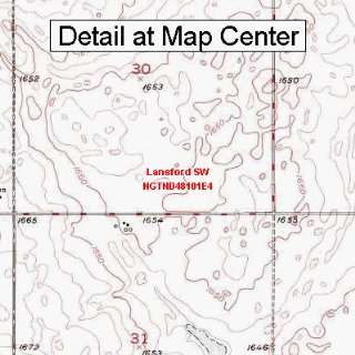USGS Topographic Quadrangle Map   Lansford SW, North Dakota (Folded 