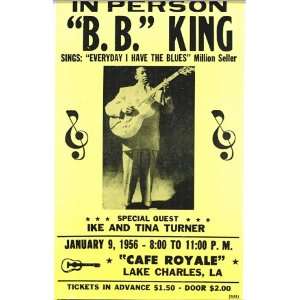  BB King 1956 14 X 22 Vintage Style Concert Poster 
