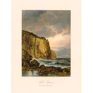  Hall 1873 Engraving of Harts Lake Superior, Entrance to 