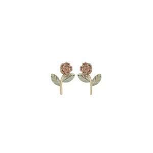   ZALES Black Hills Gold Rose Stud Earrings gold pendants/necks Jewelry