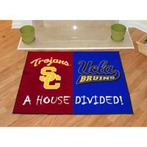 USC Trojans / UCLA Bruins House Divided NCAA All Star Floor Mat (34 