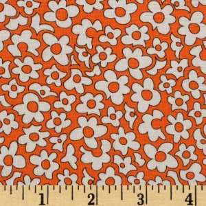  44 Wide Feelin Groovy Abstract Orange Fabric By The 