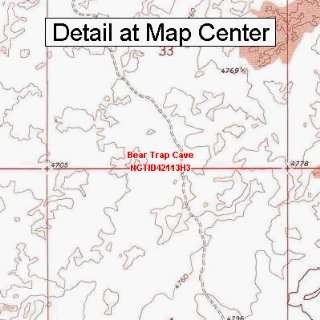  USGS Topographic Quadrangle Map   Bear Trap Cave, Idaho 