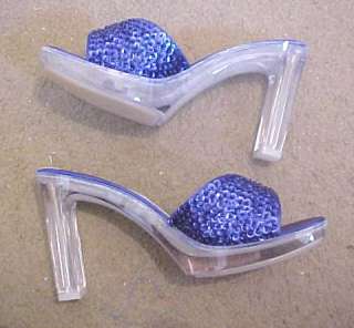 MELANIE Touch Ups BLUE SEQUINS PROM Heels Shoes NEW  