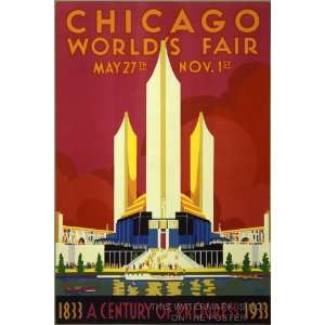  Chicago Worlds Fair 1933, Century of Progress   24x36 