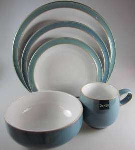 Denby Azure 5 Place Setting Pieces NEW  