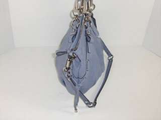   Gray Madison Sophia Pleated Leather Satchel Shouler Handbag  
