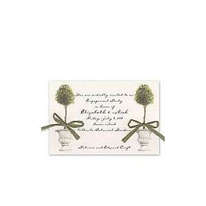  Two Topiaries with Bow Wedding Invitations Health 