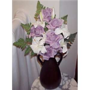   Silk Roses & Cream Colored Lillies 