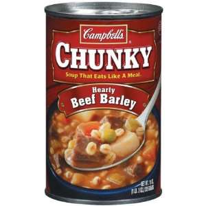 Campbells Chunky Hearty Beef Barley Soup 18.8 oz (Pack of 12)  