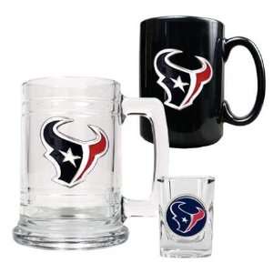  NIB Houston Texans NFL Beer Tankard & Shot Glass: Sports 