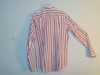 FACONNABLE WOMENS Blouse shirt NICE BLOUSE thick stripe XS used UNIQUE 