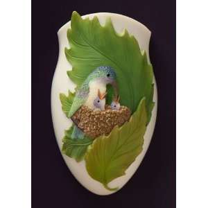  Hummingbird Nest Wall Vase   Ibis and Orchid Design 