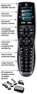  Logitech Harmony 900 Rechargeable Remote with Color Touch 
