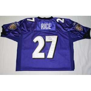  Ray Rice Ravens Signed Authentic Reebok Purple Jersey 