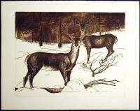 Jack Willis Snow Dweller Original Art etching Hand Signed Artwork 