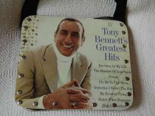 Vintage Record Purse Tony Bennetts Hits Music Bag  