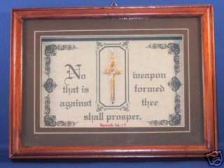 Bible Verse/Scripture Plaque   3D Miniature Gold Designed Sword 