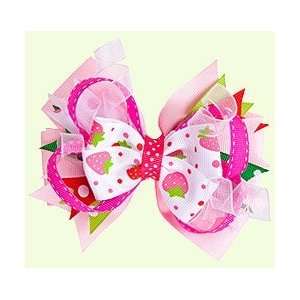    Baby Dry Goods 050 06 Hair bow  strawberries, pink, green: Baby