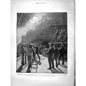   1896 Naval Manoeuvres Coaling Ship Benbow Electric