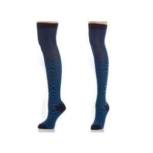 Lucci Harlequin Over The Knee Sock   Blue Sports 