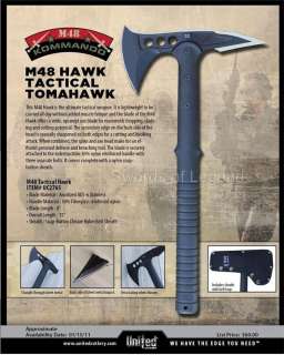 United Cutlery M48 Hawk Tactical Tomahawk UC2765 *NEW*  