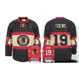  Chicago Blackhawks Authentic NHL Jerseys #19 TOEWS 3RD BLACK Jersey 