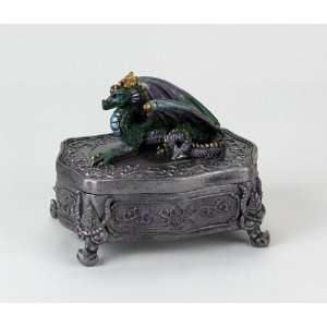  Dragon on Pewter Colored Box: Home & Kitchen