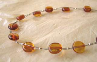 BALTIC HONEY or MULTICOLOR AMBER & STERLING SILVER HANDMADE BEAD 