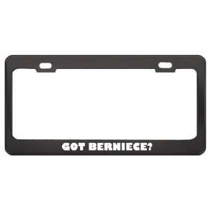 Got Berniece? Girl Name Black Metal License Plate Frame Holder Border 