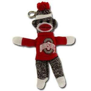   College Ohio State Buckeyes Sock Monkey Key Chain