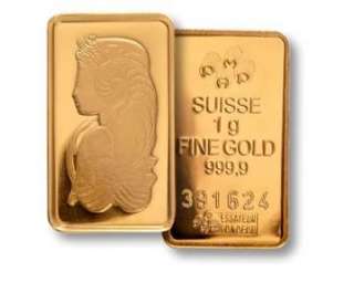   Suisse Pamp 1g Gold Bar   Est. ret. value of $65