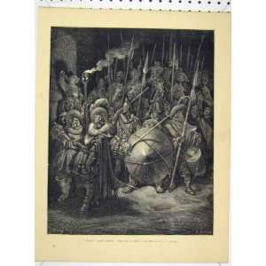 Sancho Soldiers Marching C1890 Gustav Dore Bible Study  