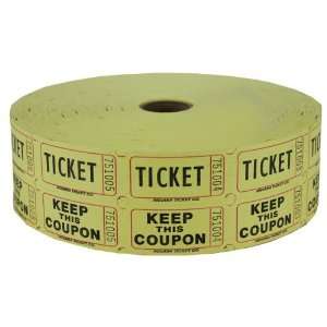  Yellow Double Raffle Ticket Roll Toys & Games