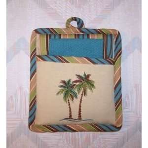  Kay Dee Palm Tree Embroidery Pocket Mitt Set