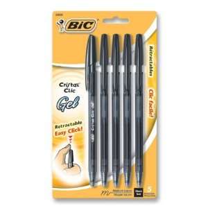  BIC Cristal Clic Gel Pen,Pen Point Size: 0.8mm   Ink Color 